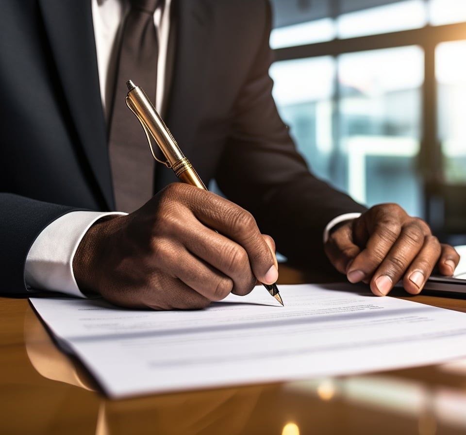 Signature d'un document en droit des successions