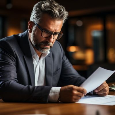 homme signe documents