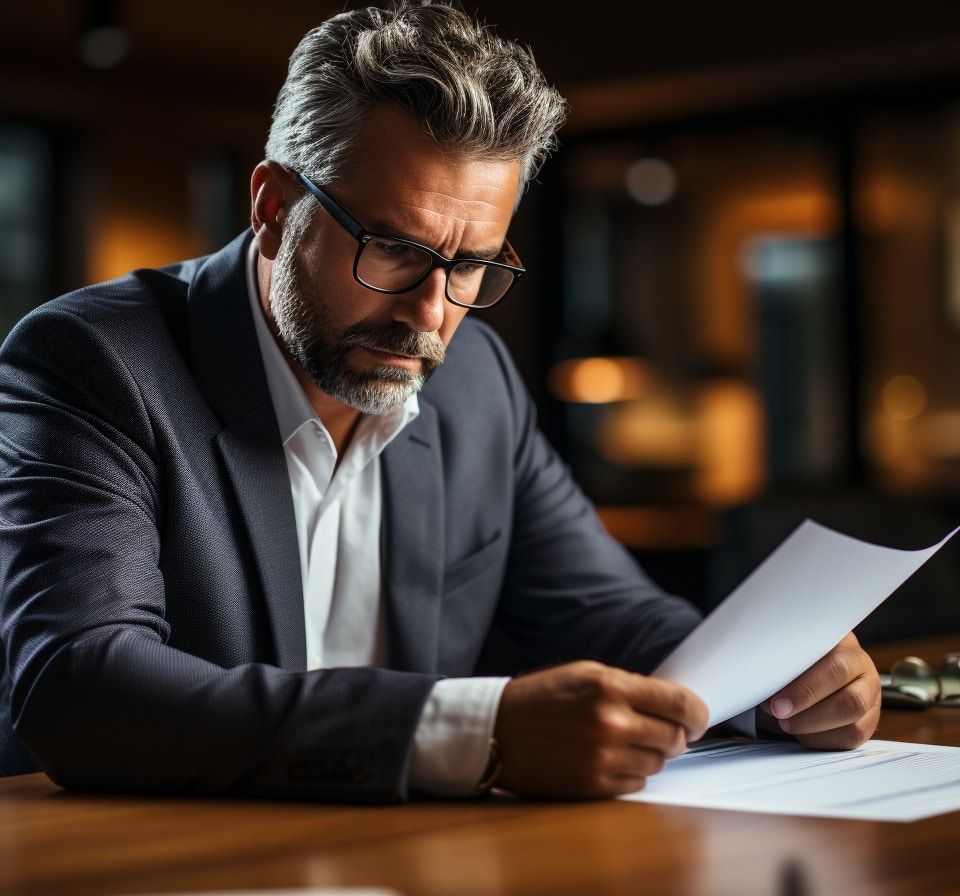 homme signe documents