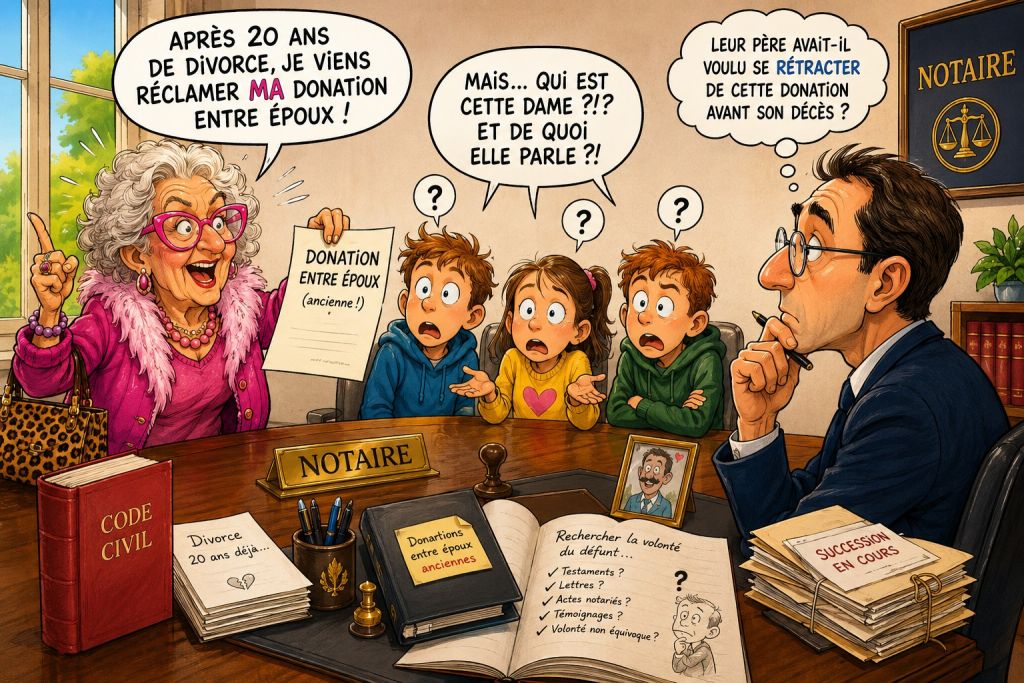 Donation entre époux après un divorce ancien : la non-rétroactivité de la loi n'interdit pas la recherche de la volonté du donateur